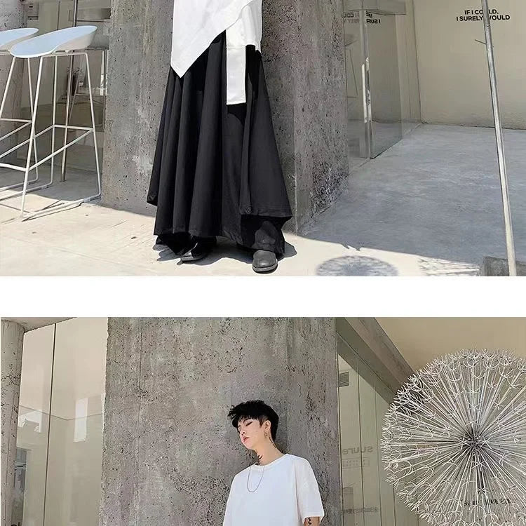 Kaju Long Bottom T-Shirt , - Streetwear T-Shirts - Slick Street