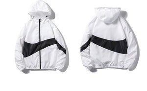 Horizontal Broad Stripe Zipper Hoodie ,  - Streetwear Hoodie - Slick Street