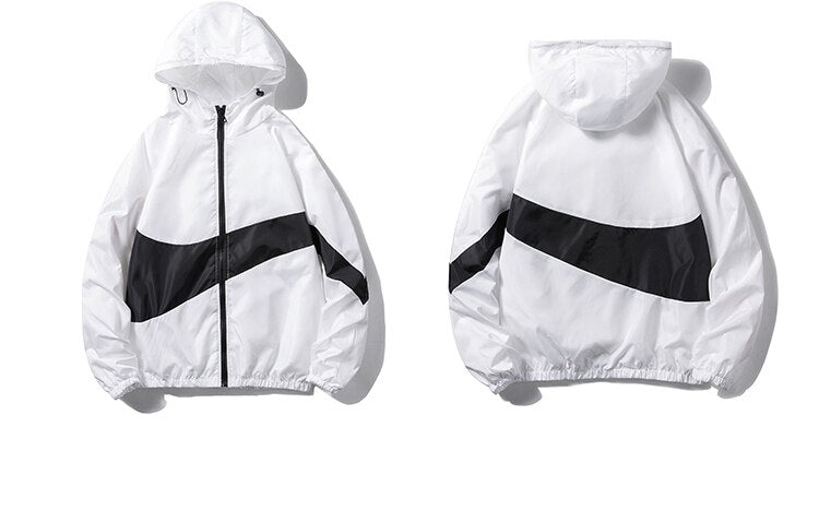Horizontal Broad Stripe Zipper Hoodie ,  - Streetwear Hoodie - Slick Street