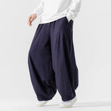 Lantern Loose Style Pants XS, Navy - Streetwear Pants - Slick Street