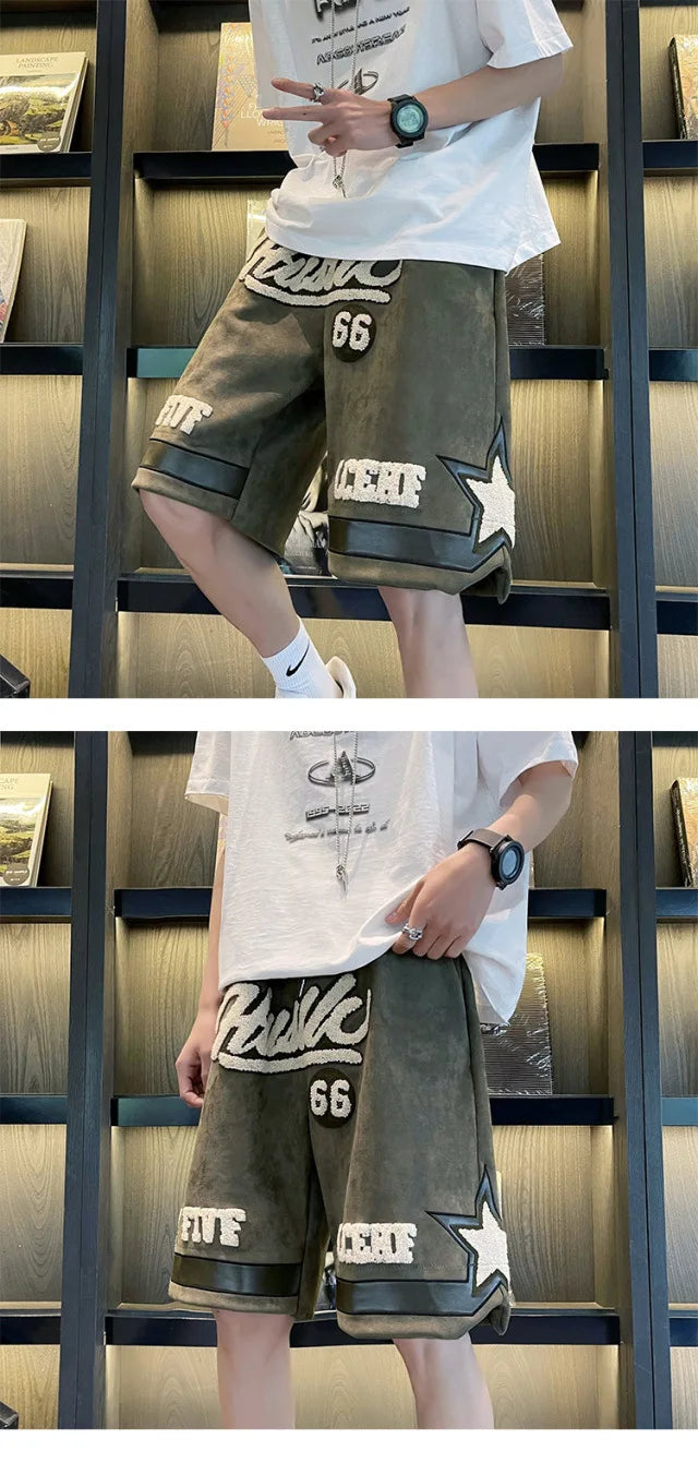 Number 66 Knee Length Shorts , - Streetwear Shorts - Slick Street