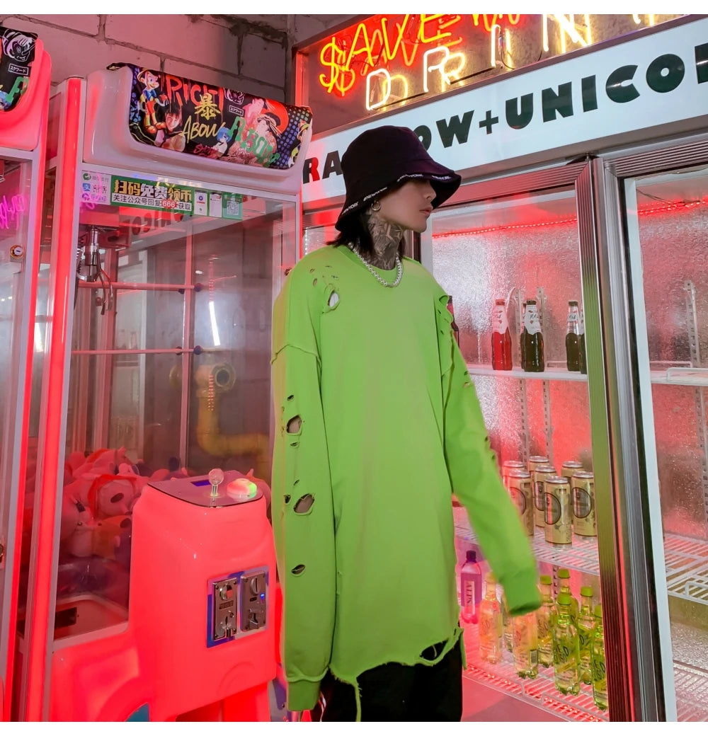 Distressed Gothic Sweatshirt , - Streetwear Sweatshirts - Slick Street