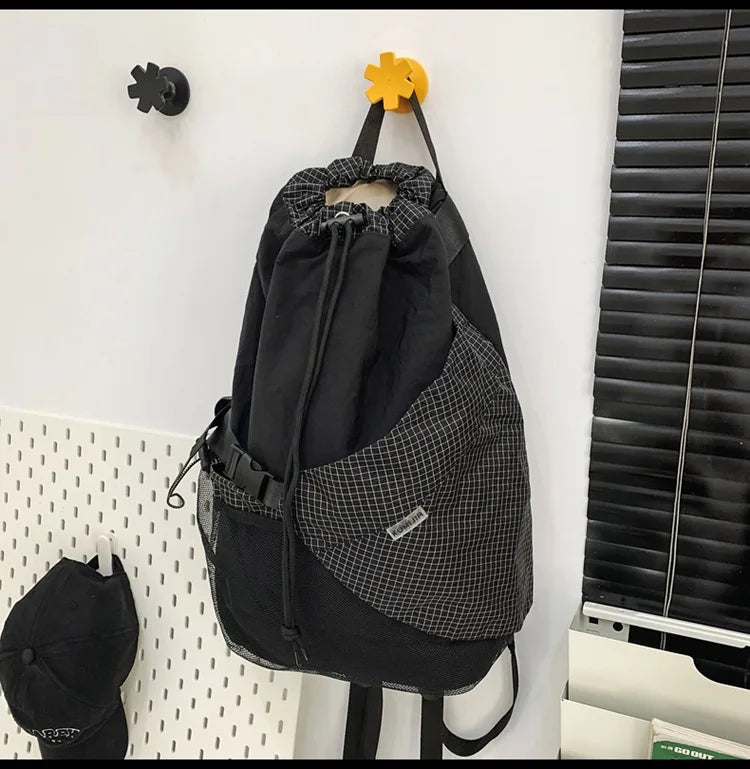 Two Tone Drawstring Backpack , - Streetwear Bag - Slick Street