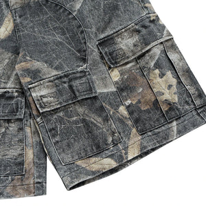 Hunting Camo Cargo Shorts , - Streetwear Shorts - Slick Street