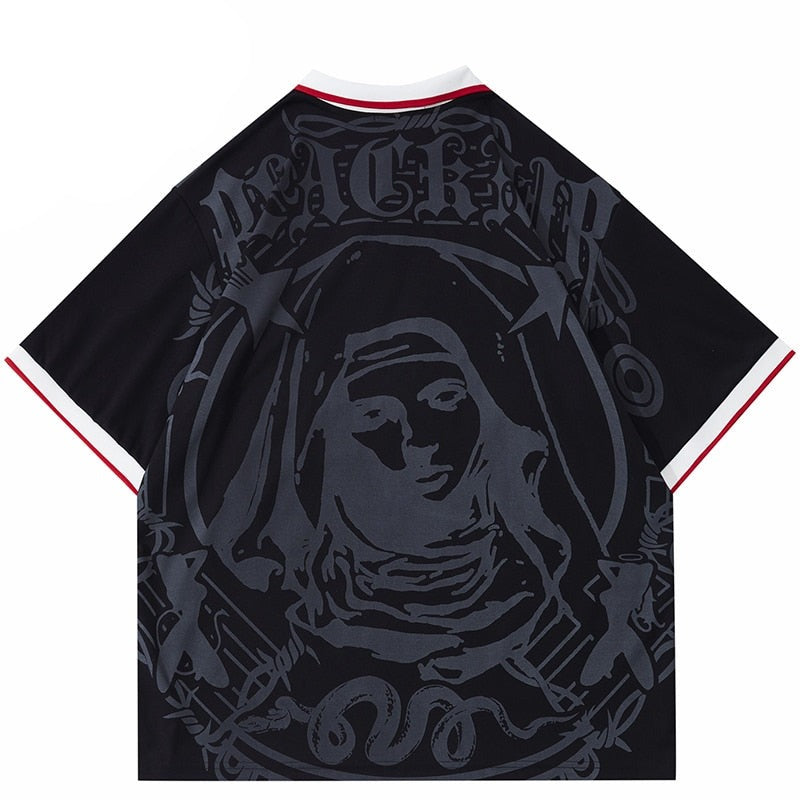 BLACKAIR Virgin Mary Graphic T-Shirt ,  - Streetwear T-Shirt - Slick Street