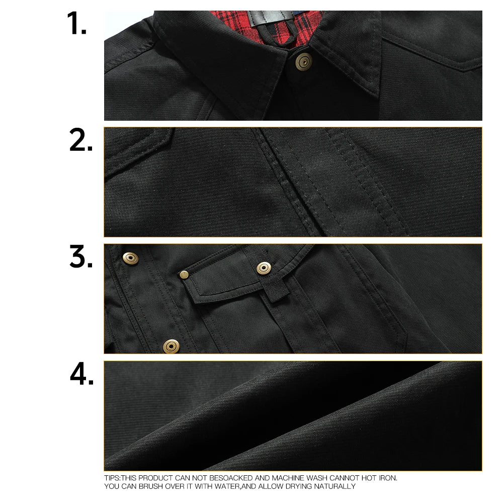 Flannel Lined Plaid Button-Up Jacket , - Streetwear Jacket - Slick Street