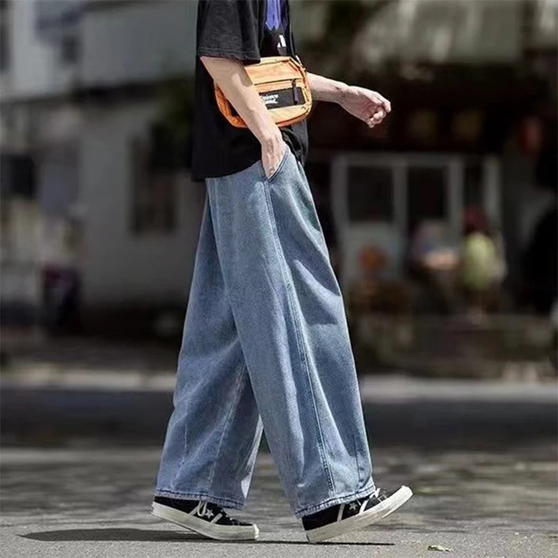 Straight Cut Baggy Jeans , - Streetwear Jeans - Slick Street
