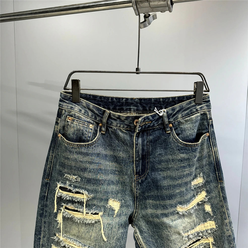 Indigo 26 Blue Distressed Jeans ,  - Streetwear Jeans - Slick Street