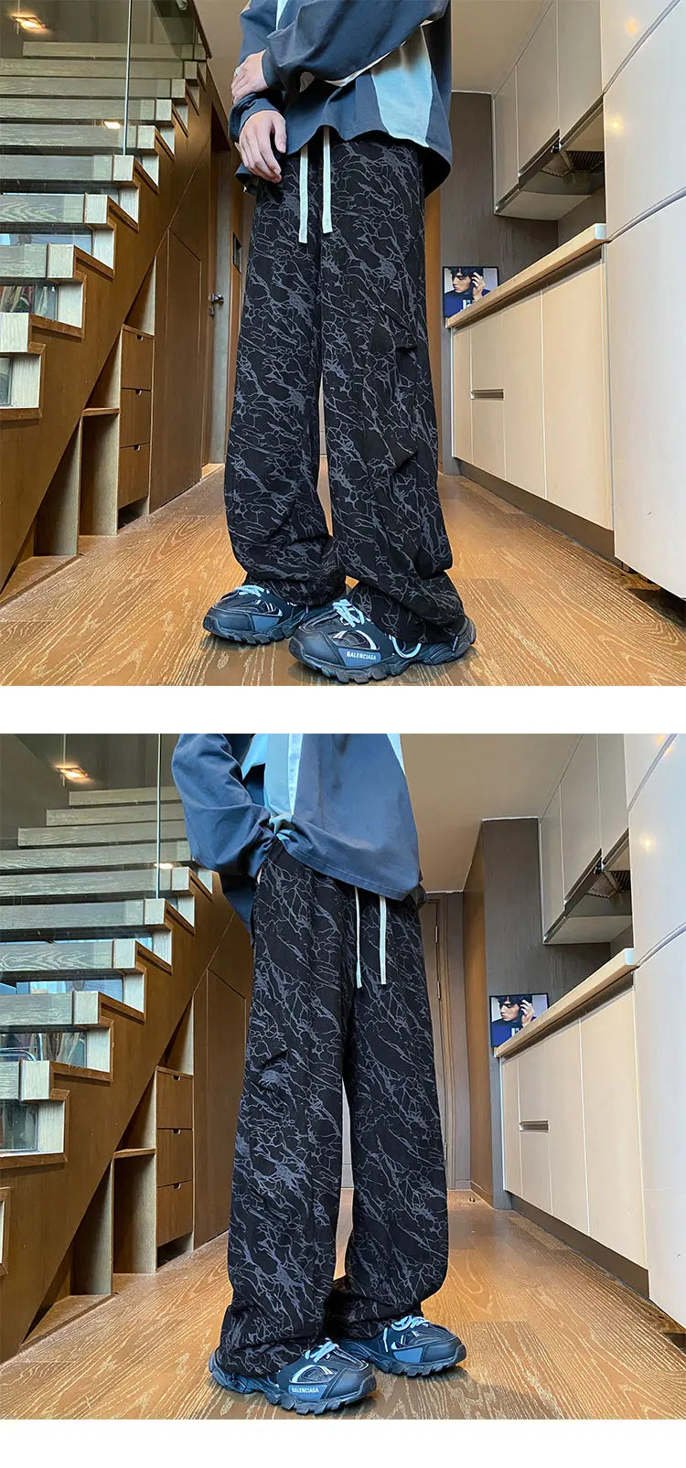 Two Tone Loose Style Pants , - Streetwear Pants - Slick Street