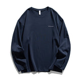 We lead, others copy© Casual Solid Long Sleeve Navy, XS - Streetwear T-Shirts - Slick Street