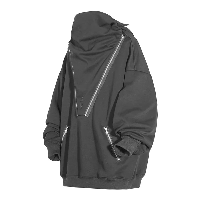 ZR23 Z-1 Pullover Techwear Hoodie Gray, M - Streetwear Hoodie - Slick Street