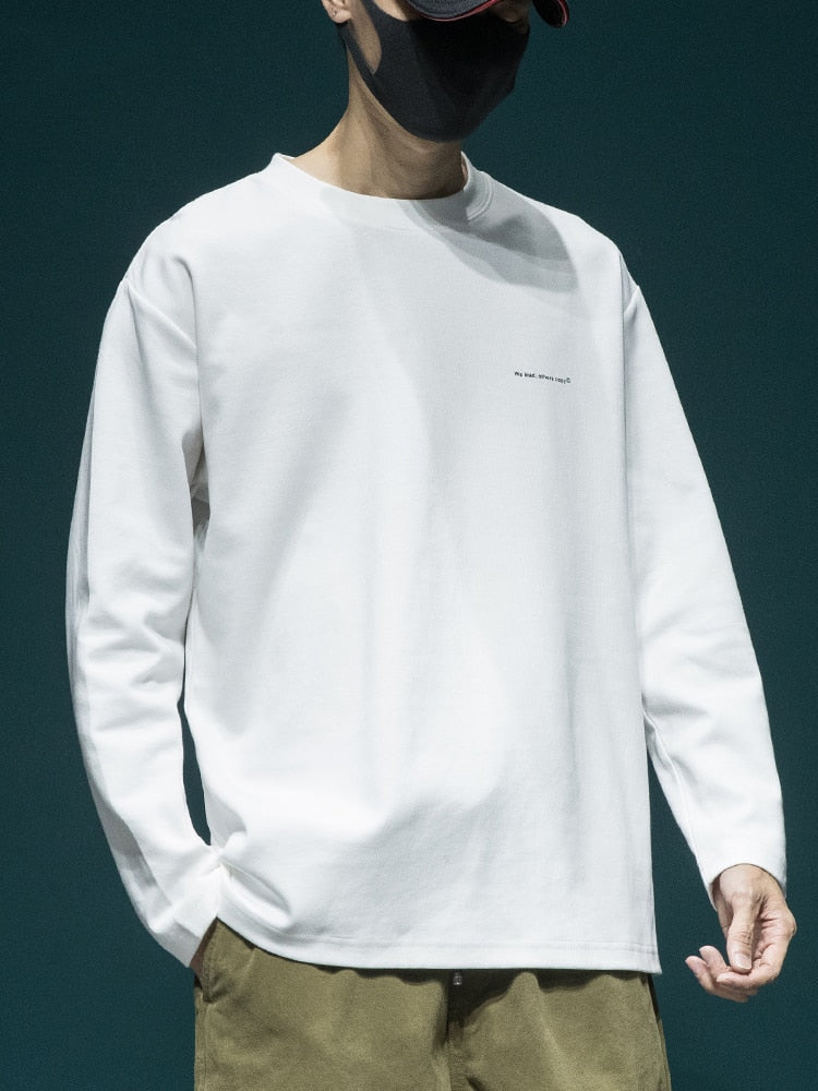 We lead, others copy© Casual Solid Long Sleeve ,  - Streetwear T-Shirt - Slick Street