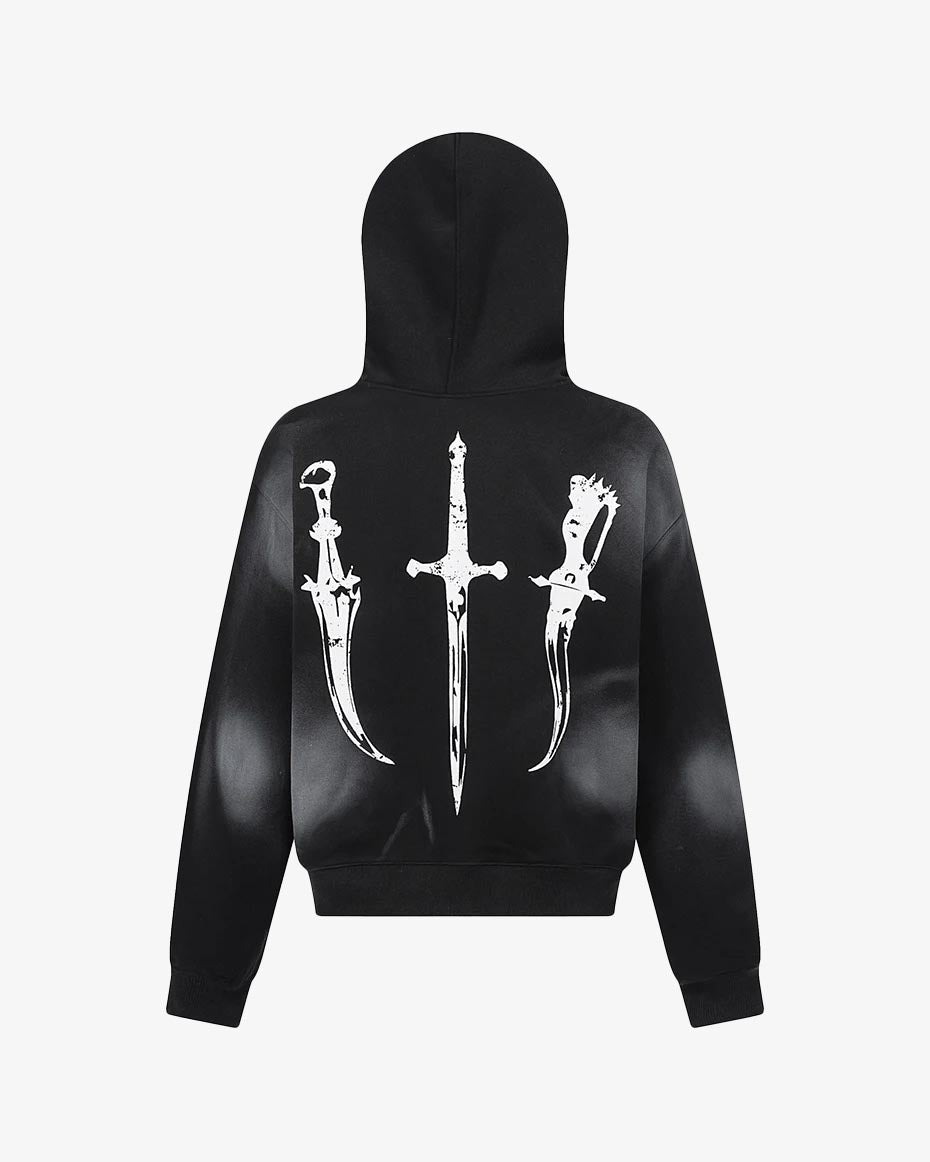 Sinful Zip Up Fur Hooded Jacket , - Streetwear Hoodie - Slick Street