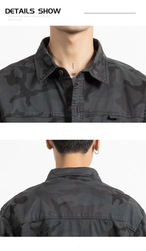Classic Safari Camo Style Patch Pocket Jacket ,  - Streetwear Jacket - Slick Street