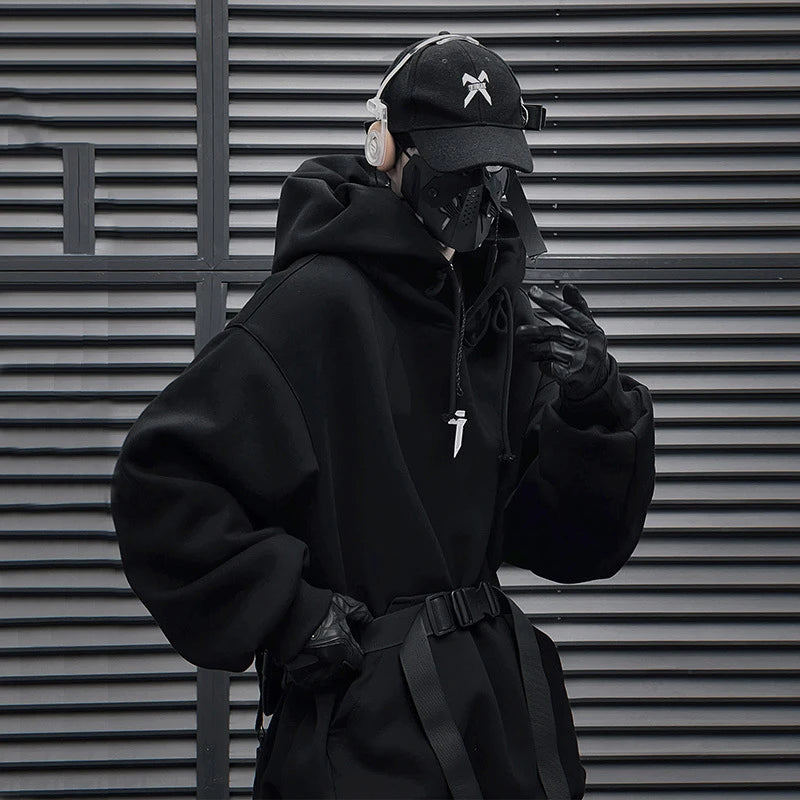 Plain Color Knit Style Pullover Hoodie ,  - Streetwear Hoodie - Slick Street