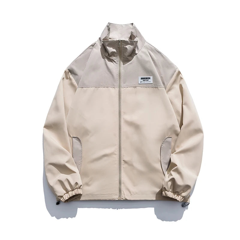 AMAIMON Stand-Up Collar Windbreaker Jacket – Slick Street