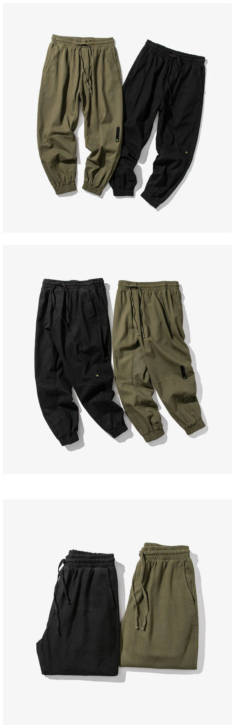 Slouchy Slim Elastic Ankle Length Pants ,  - Streetwear Pants - Slick Street