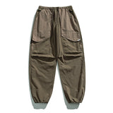 Waterproof Nylon Cargo Pants Khaki, M - Streetwear Cargo Pants - Slick Street