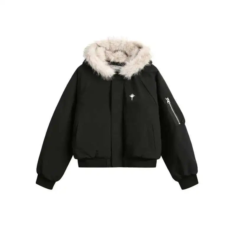 Star Pendant Winter Jacket , - Streetwear - Slick Street