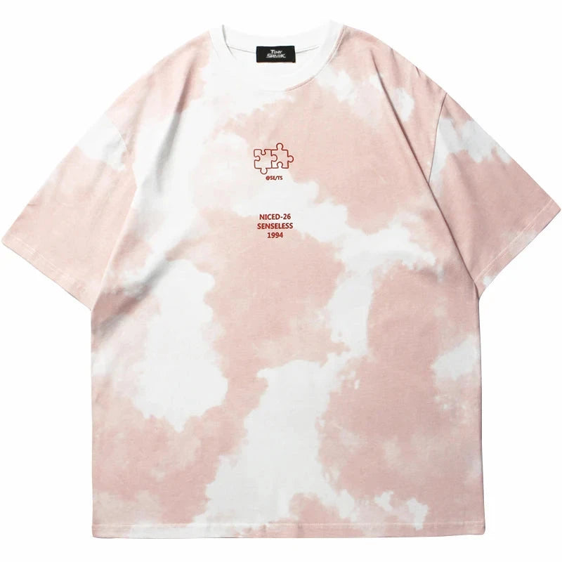 Tie Dye Senseless Jigsaw Puzzle T-Shirt ,  - Streetwear T-Shirt - Slick Street