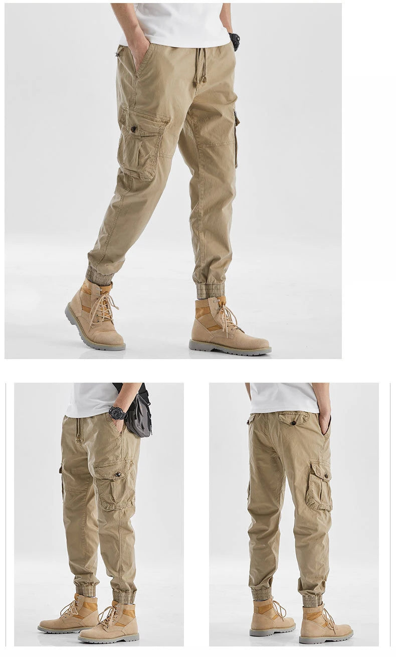 Drawstring Multi Pockets Cargo Pants ,  - Streetwear Pants - Slick Street