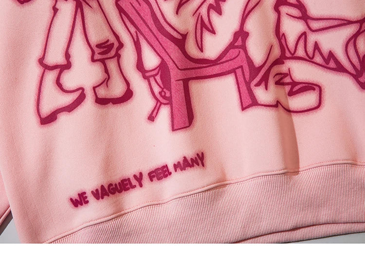 We V Cartoon Sketch Hoodie , - Streetwear Hoodie - Slick Street