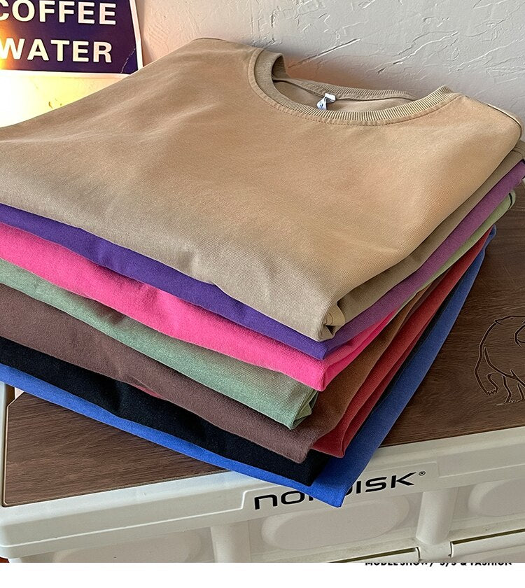 Gradient Washed Color Short Sleeves T-Shirt ,  - Streetwear T-Shirt - Slick Street