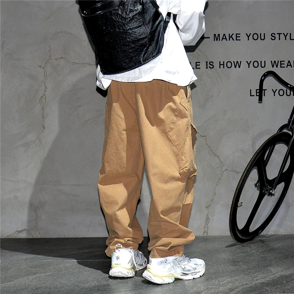 Ankle Length Baggy Cargo Pants , - Streetwear Pants - Slick Street