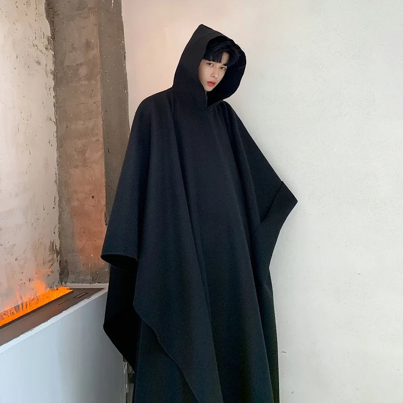 D1 Long Cape Cloak , - Streetwear Coat - Slick Street