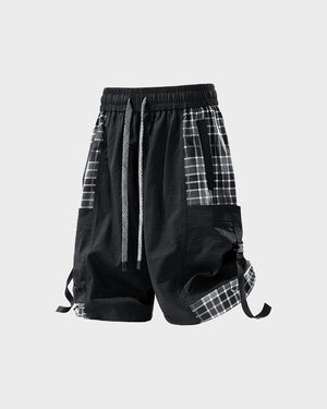 Plaid Cargo Shorts , - Streetwear Shorts - Slick Street
