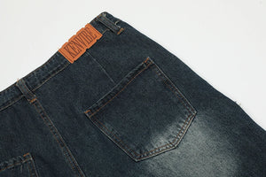 Blue Denim Tassel Star Shorts , - Streetwear Shorts - Slick Street