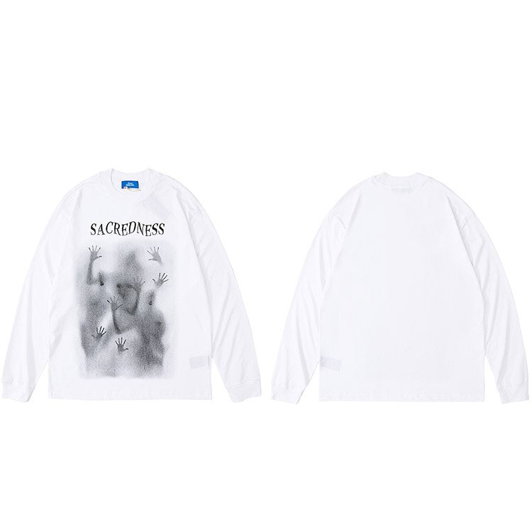 SACREDNESS An Inviolable Oath T-Shirt White, S - Streetwear T-Shirt - Slick Street