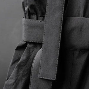 Shadow Knee Length Black Jumpsuit , - Streetwear Jumpsuit - Slick Street