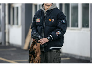 OREGON WILD Rock Patches Bomber Jacket ,  - Streetwear Jacket - Slick Street