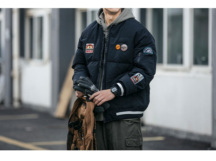 OREGON WILD Rock Patches Bomber Jacket ,  - Streetwear Jacket - Slick Street