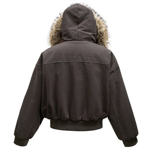 Fur Collar Parka Fleece Jacket , - Streetwear Jacket - Slick Street