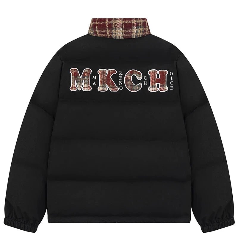 MKCH Letter Plaid Jacket ,  - Streetwear Jacket - Slick Street