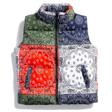 Paisley Padded Gilet multi, XS - Streetwear Vest - Slick Street