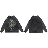 Hip Hop Letters Graphic Streetwear T-Shirt Black, M - Streetwear T-Shirts - Slick Street