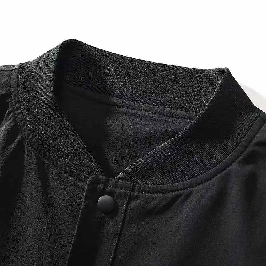 Devil Skull Button-Up Bomber Jacket , - Streetwear Jacket - Slick Street