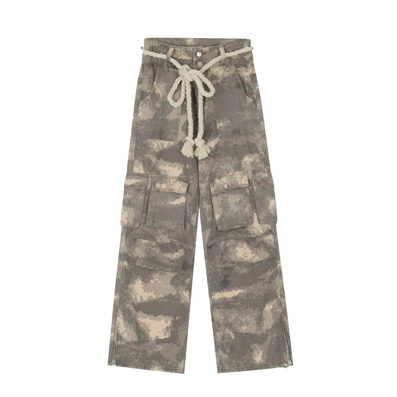 Digitally Camouflage Multi Pockets Loose Pants ,  - Streetwear Pants - Slick Street