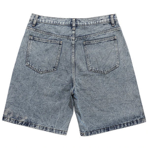 Star Denim Shorts , - Streetwear Shorts - Slick Street