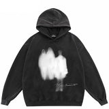 Gothic Washed Freak Ghost Protocol Hoodie Black, S - Streetwear Hoodie - Slick Street