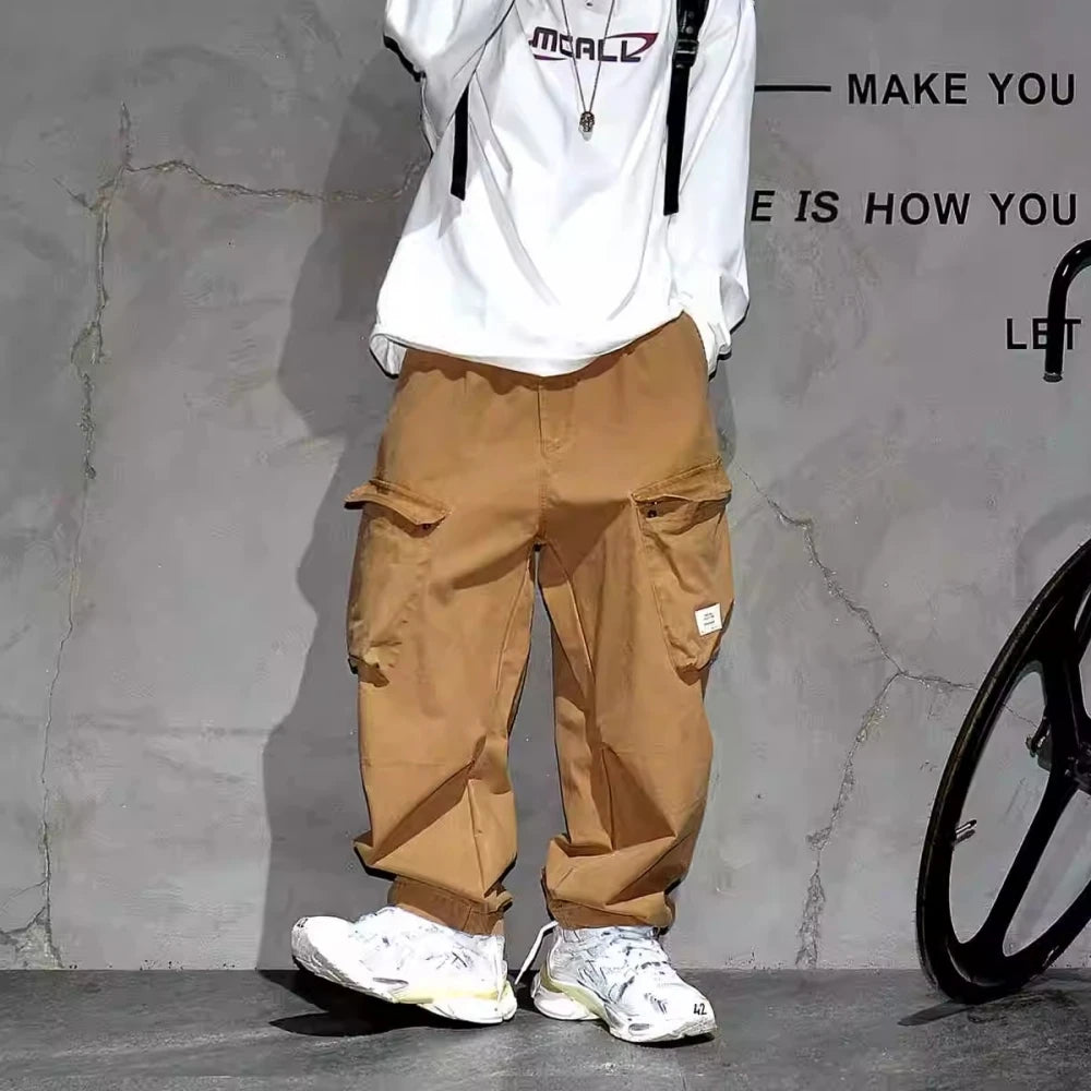 Ankle Length Baggy Cargo Pants , - Streetwear Pants - Slick Street