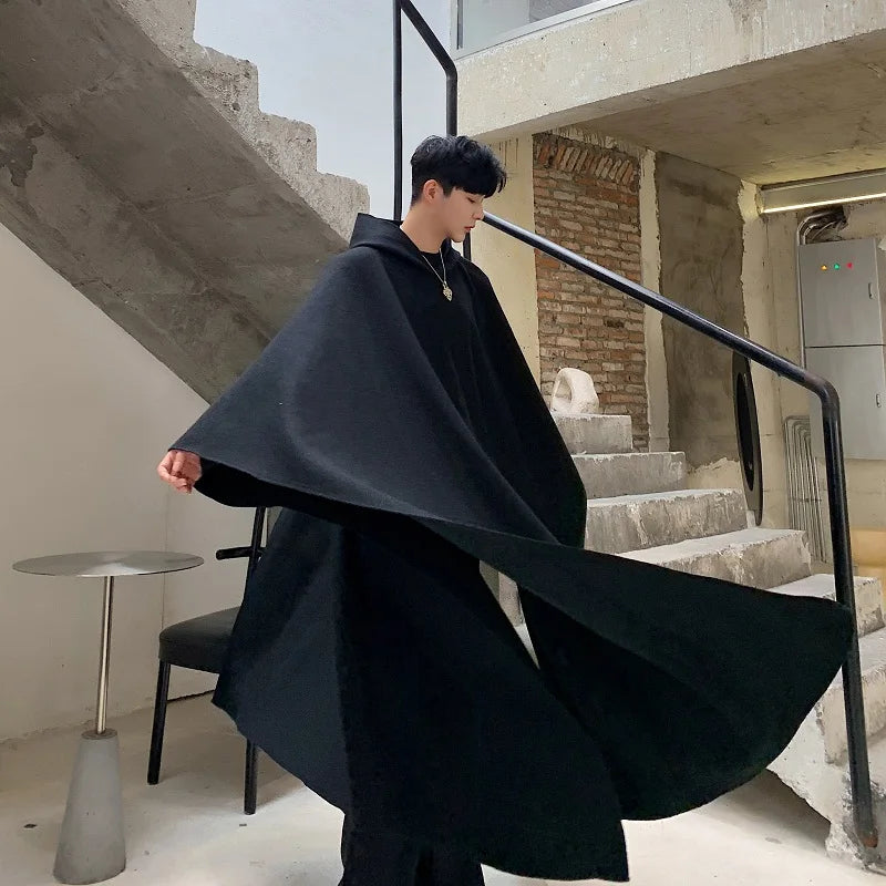 D1 Long Cape Cloak , - Streetwear Coat - Slick Street