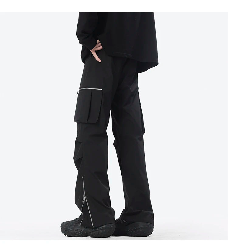 Ankle Length Half Zipper Pants , - Streetwear Pants - Slick Street