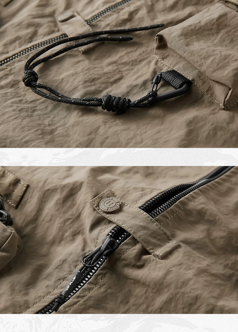 Multi Vest Pockets Two Pieces T-Shirt , - Streetwear T-Shirt - Slick Street