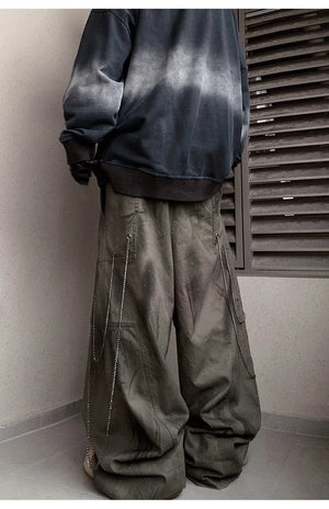 Green Color Full Length Baggy Pant , - Streetwear Pants - Slick Street