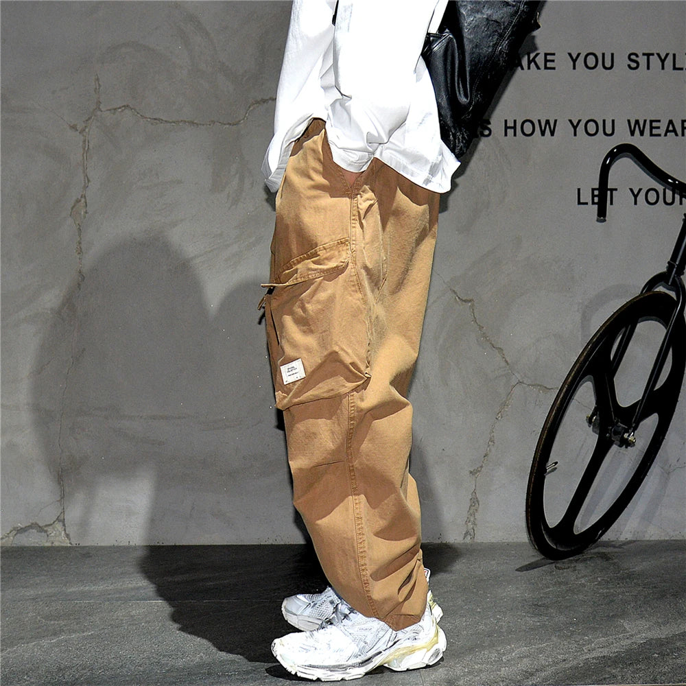 Ankle Length Baggy Cargo Pants , - Streetwear Pants - Slick Street