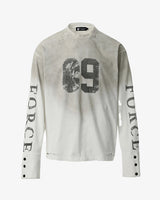 Force 09 Graphic Long Sleeve Tee Beige, S - Streetwear T-Shirts - Slick Street